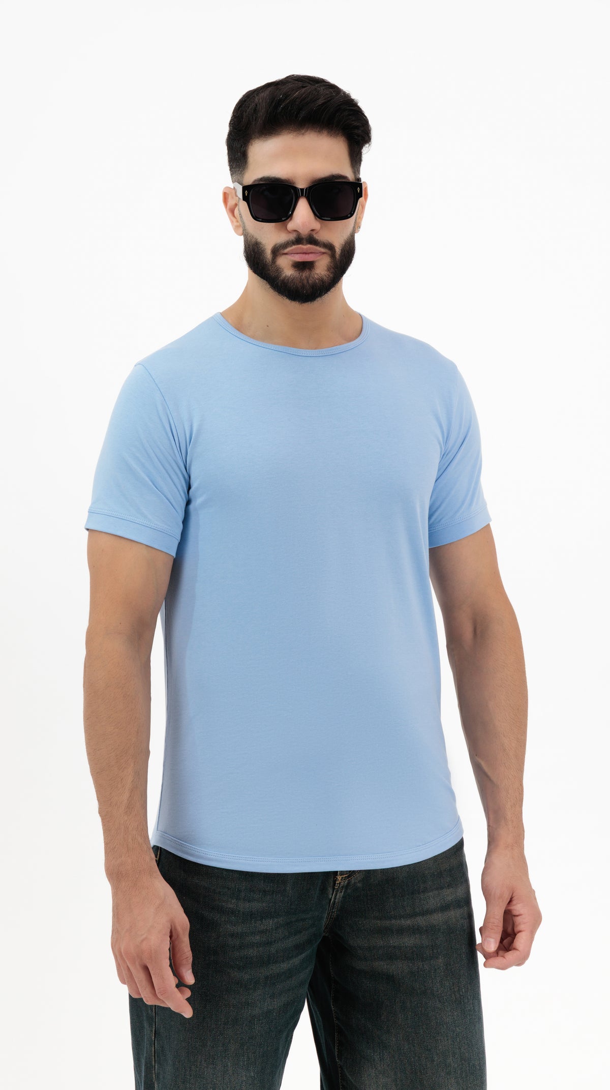 Plain Tee Shirts for Men – Pack of 2 | Mist & Navy Blue