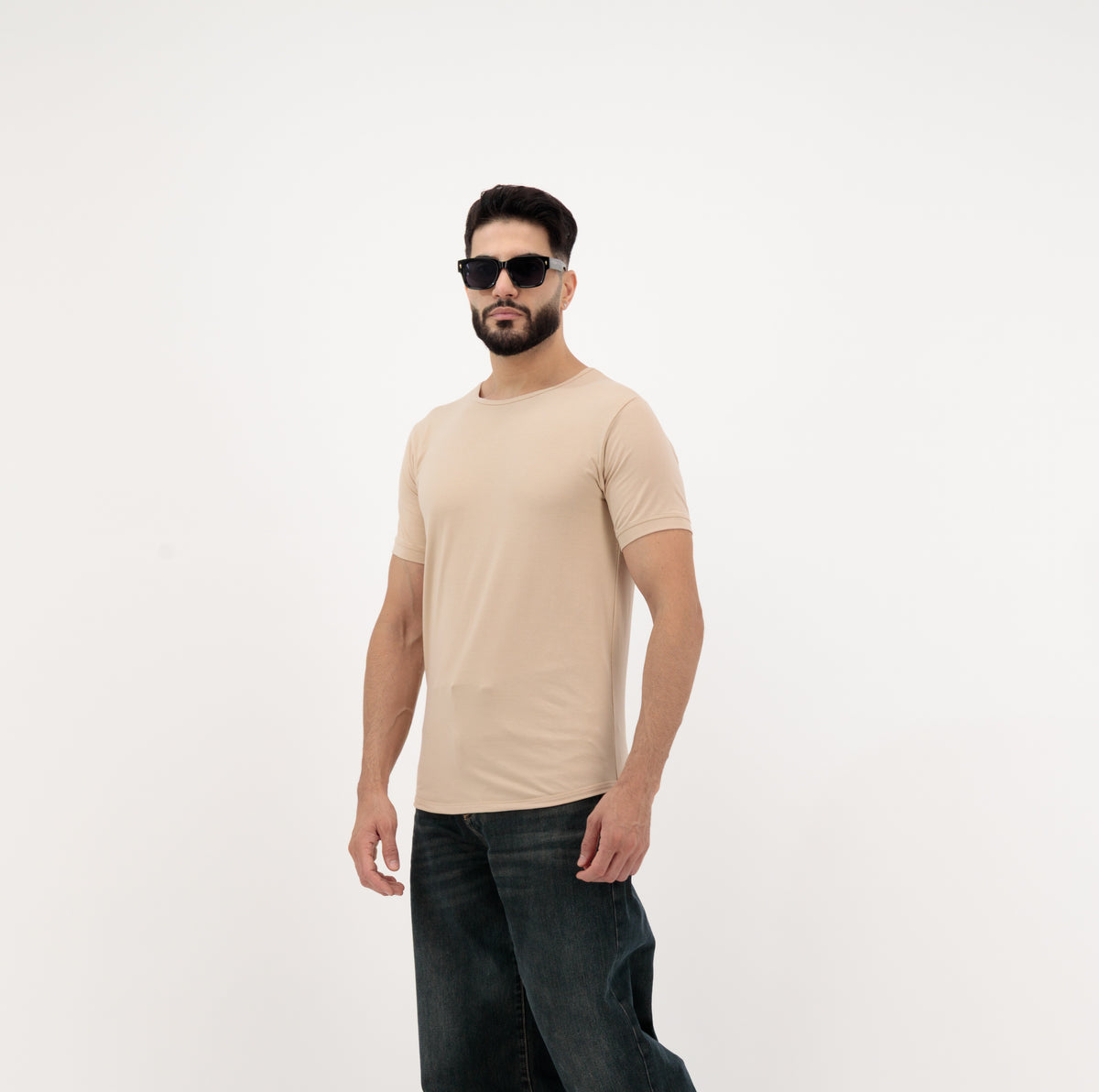 Plain Cotton T-Shirts for Men – Pack of 2 | Navy Blue & Sandstone