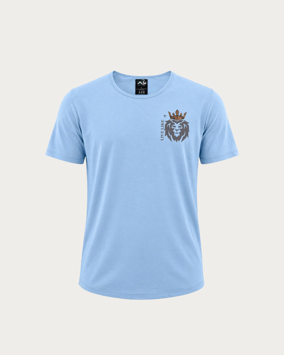 Live Like A Lion Mist Cotton T-Shirt for Men