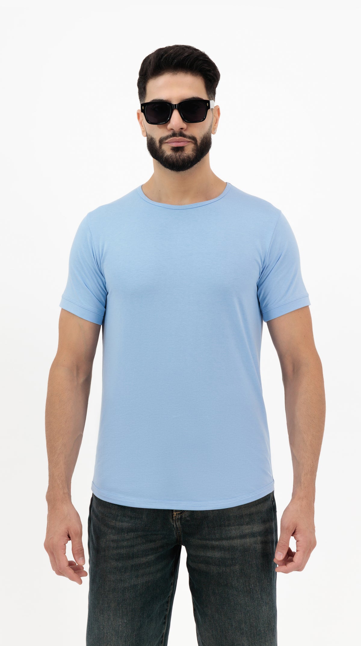 Plain T-Shirts for Men – Pack of 2 | Black & Mist