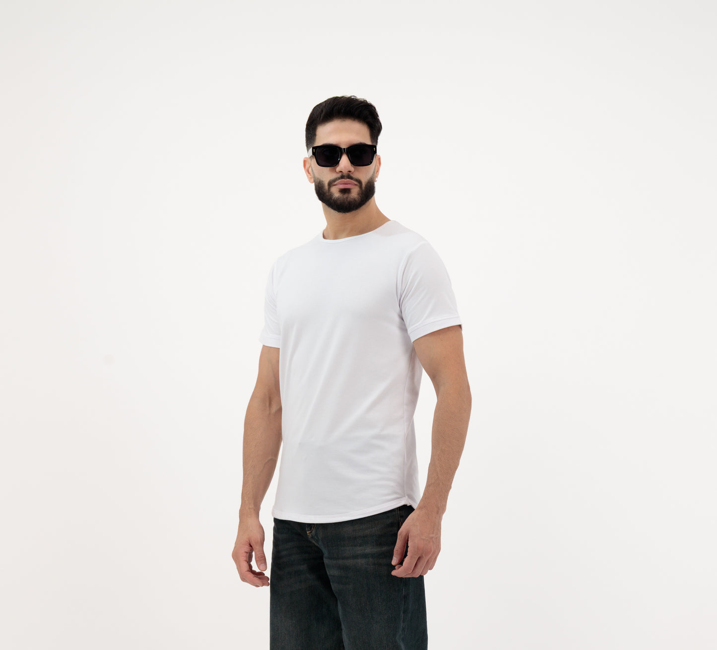 Men’s 2-Pack Plain Cotton Crew Neck T-Shirts – White & Mist