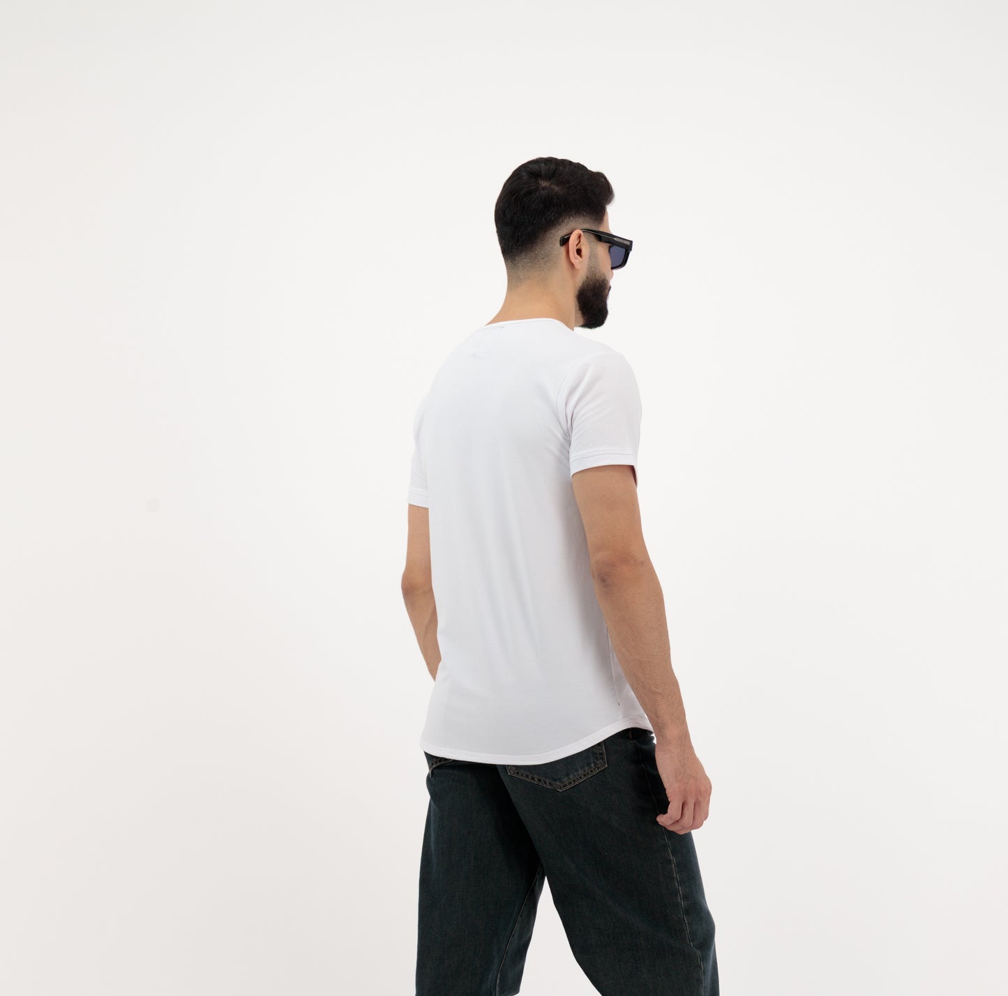 Men’s 2-Pack Plain Cotton Crew Neck T-Shirts – White & Mist