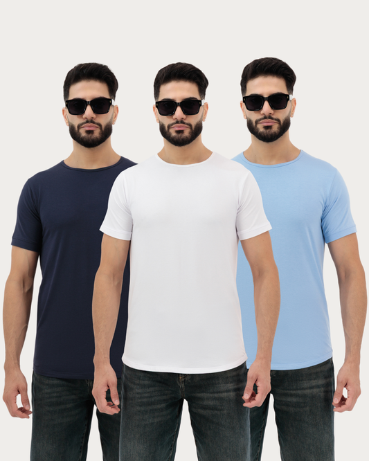 Dynasty – Best Plain Cotton T-shirts Pack of 3