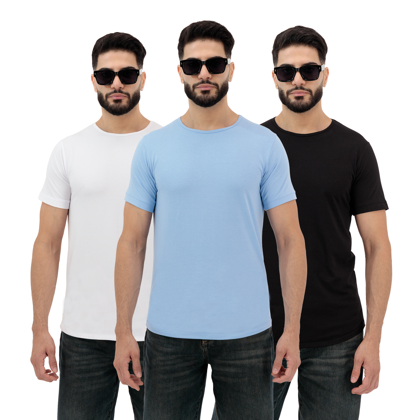 Dynasty Tees – Best Plain Cotton T Shirts in White, Mist, Black