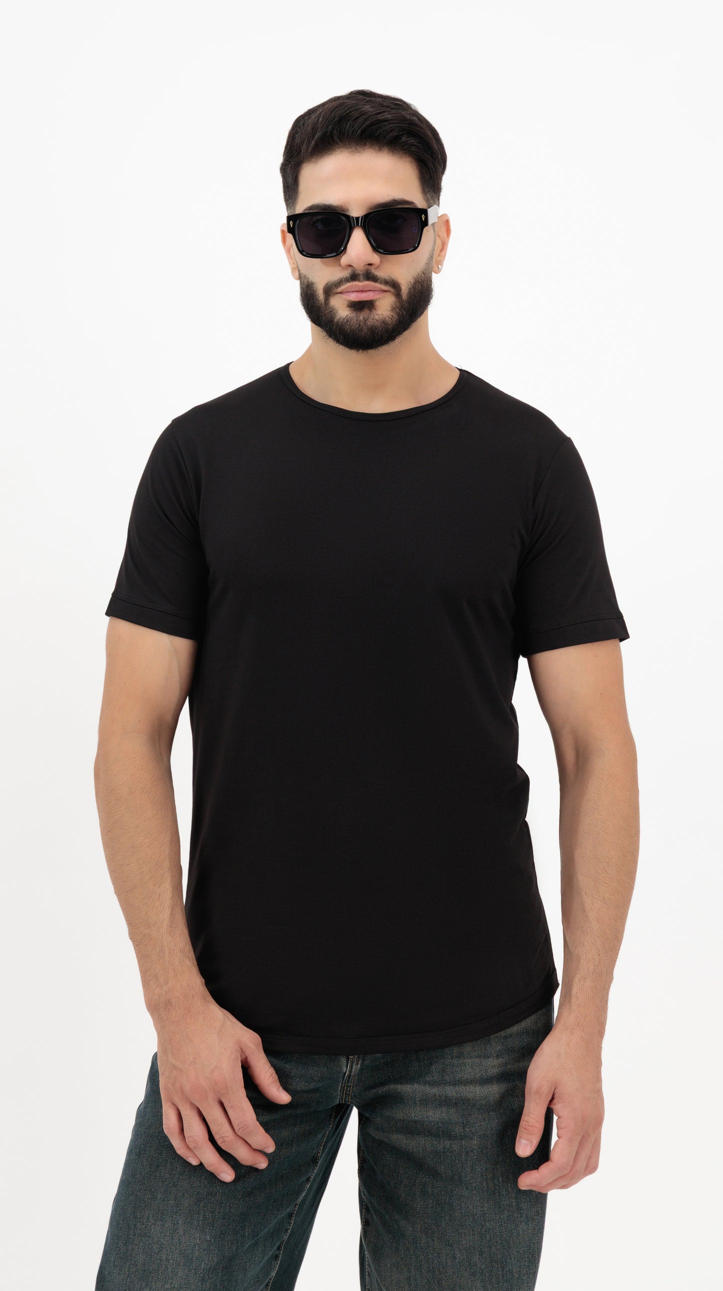Plain T-Shirts for Men – Pack of 2 | Black & Mist
