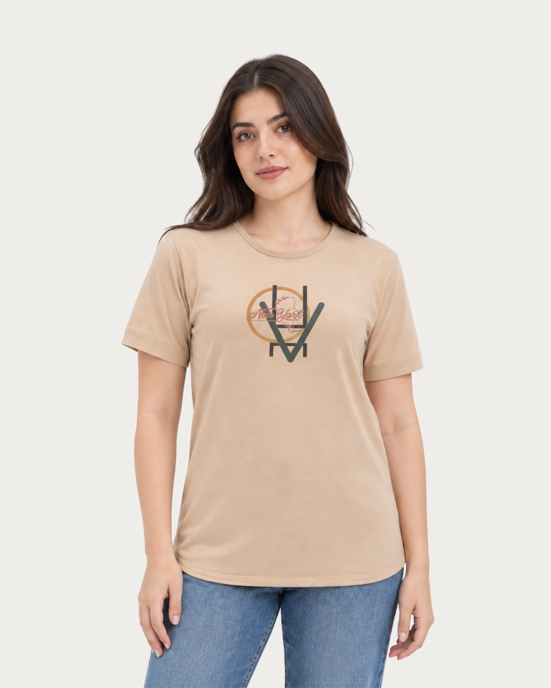 Circle New York Sandstone Graphic T-Shirt for Women